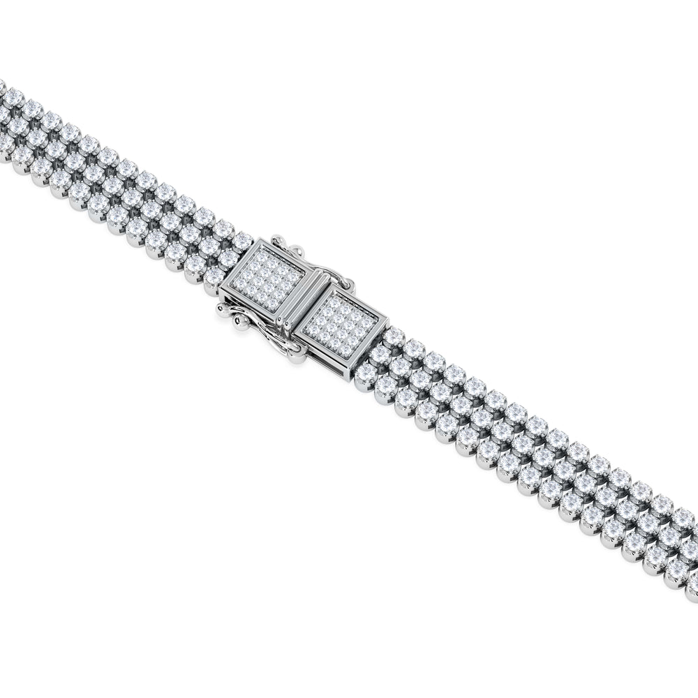 Soirée 7.25ct Round Cut Lab Diamond Choker Necklace in 18K White Gold
