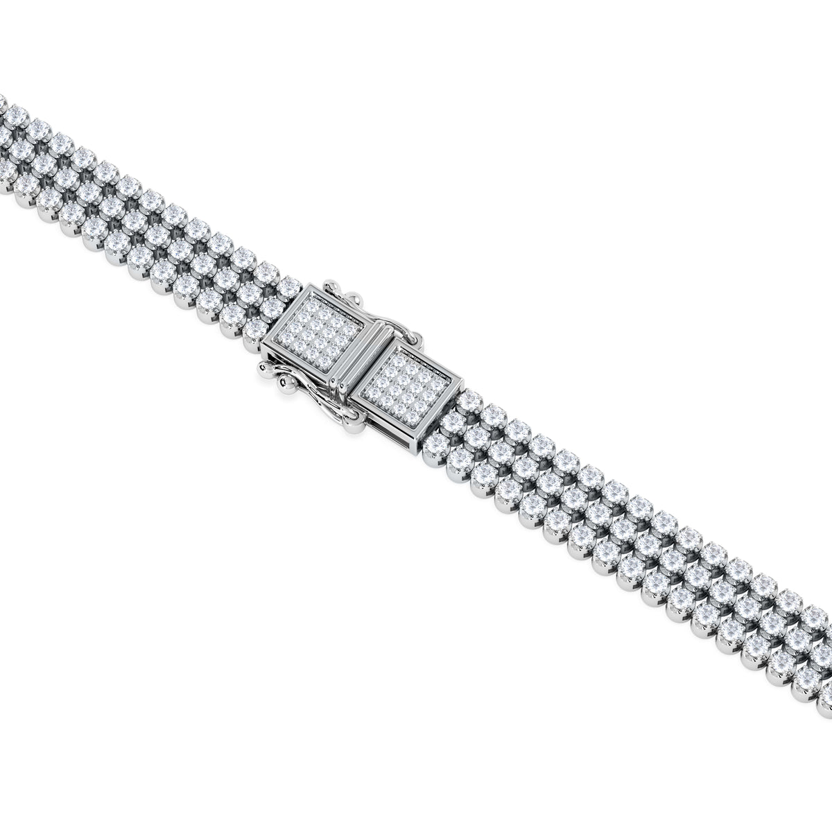 Soirée 7.25ct Round Cut Lab Diamond Choker Necklace in 18K White Gold