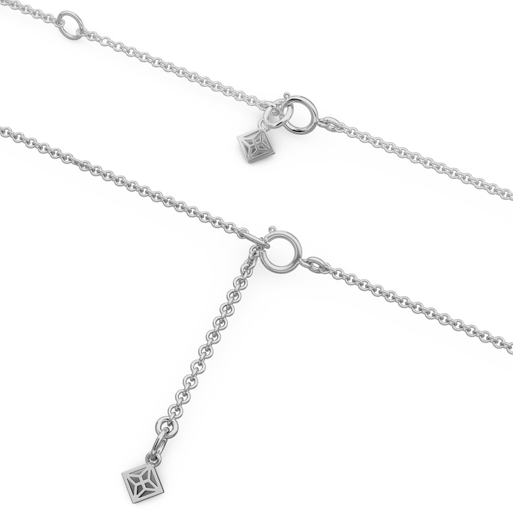 Love Motif 0.20ct Lab Diamond Necklace in Sterling Silver