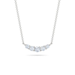 Legacy 1.00ct Round Cut Lab Diamond Necklace in 18K White Gold