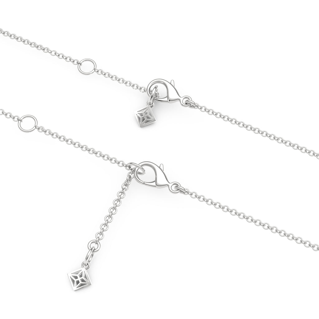 Legacy 1.00ct Round Cut Lab Diamond Necklace in 18K White Gold