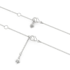 Legacy 1.00ct Round Cut Lab Diamond Necklace in 18K White Gold