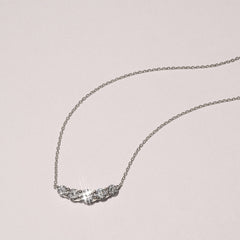 Legacy 1.00ct Round Cut Lab Diamond Necklace in 18K White Gold