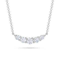 Legacy 1.00ct Round Cut Lab Diamond Necklace in 18K White Gold