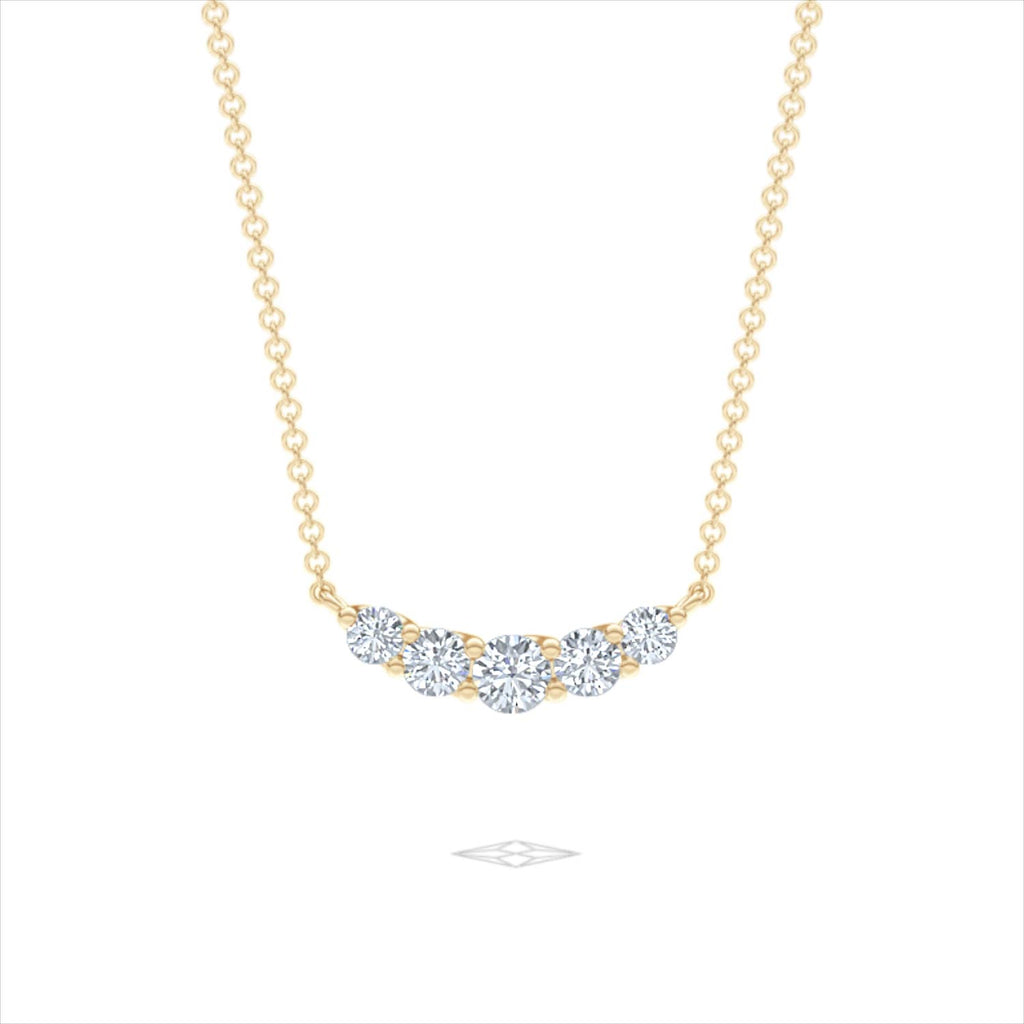 Legacy 1.00ct Round Cut Lab Diamond Necklace in 18K Yellow Gold