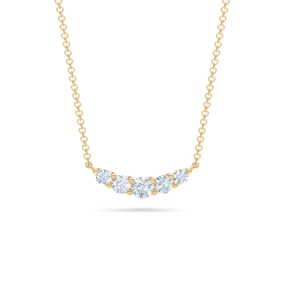 Legacy 1.00ct Round Cut Lab Diamond Necklace in 18K Yellow Gold