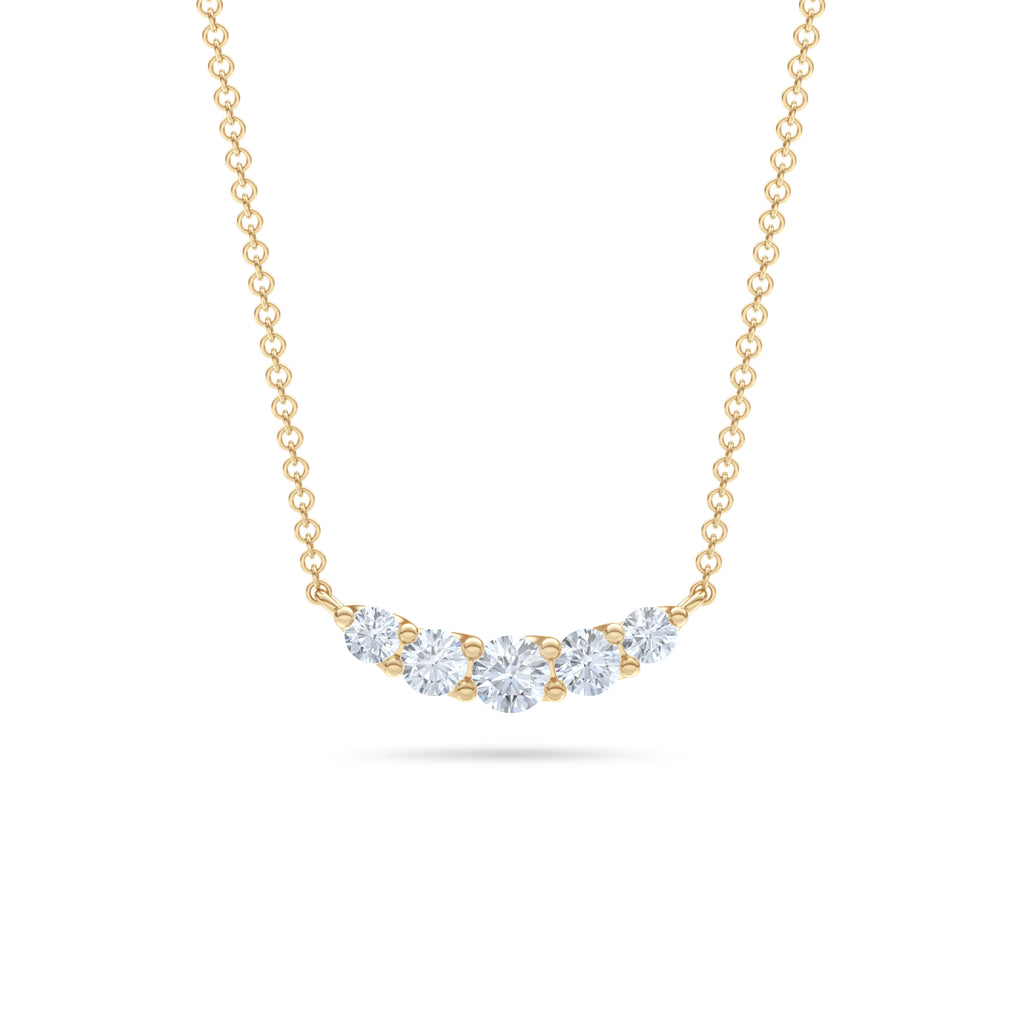 Legacy 1.00ct Round Cut Lab Diamond Necklace in 18K Yellow Gold