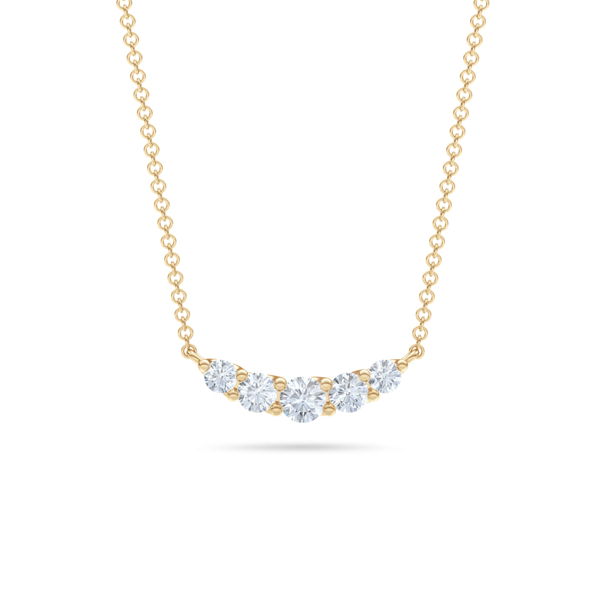 Legacy 1.00ct Round Cut Lab Diamond Necklace in 18K Yellow Gold