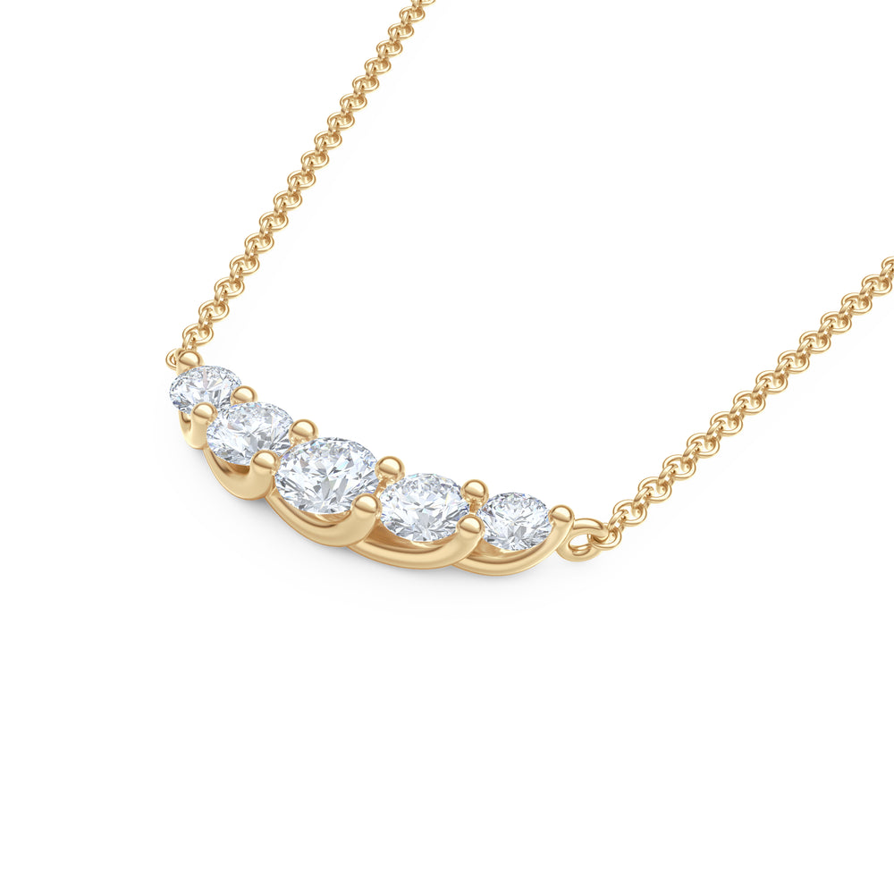 Legacy 1.00ct Round Cut Lab Diamond Necklace in 18K Yellow Gold