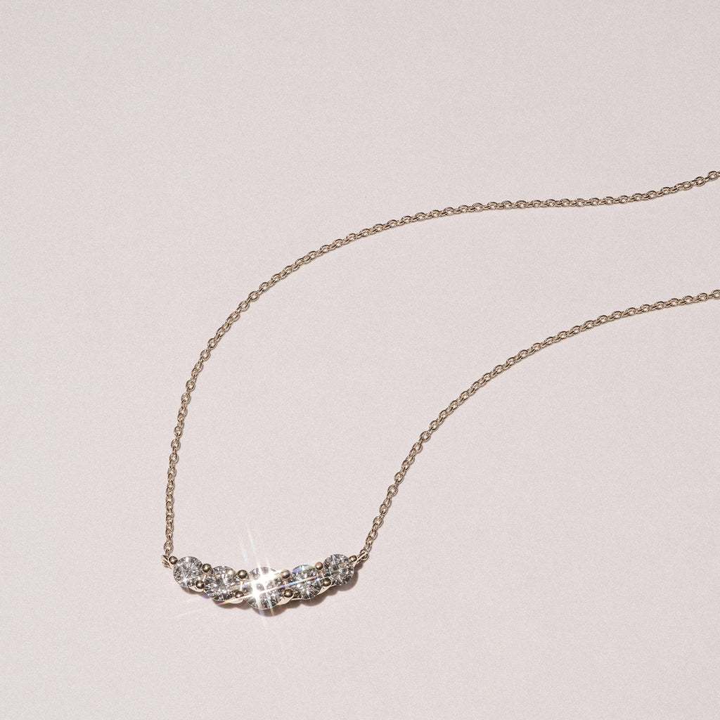 Legacy 1.00ct Round Cut Lab Diamond Necklace in 18K Yellow Gold