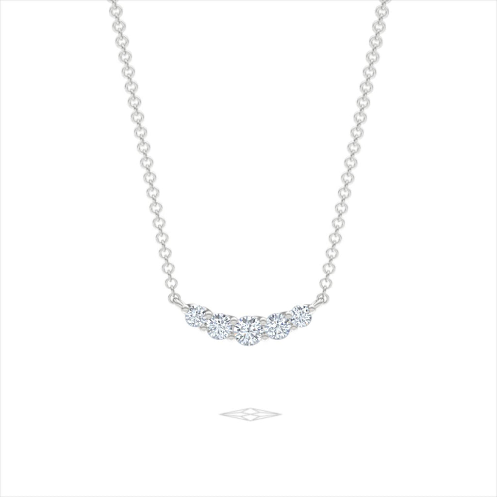 Legacy 0.50ct Round Cut Lab Diamond Necklace in 18K White Gold