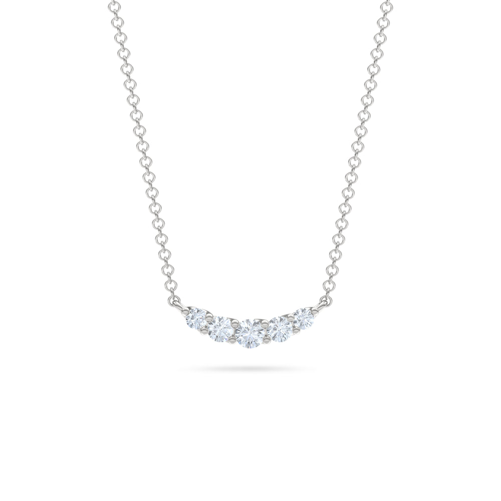 Legacy 0.50ct Round Cut Lab Diamond Necklace in 18K White Gold