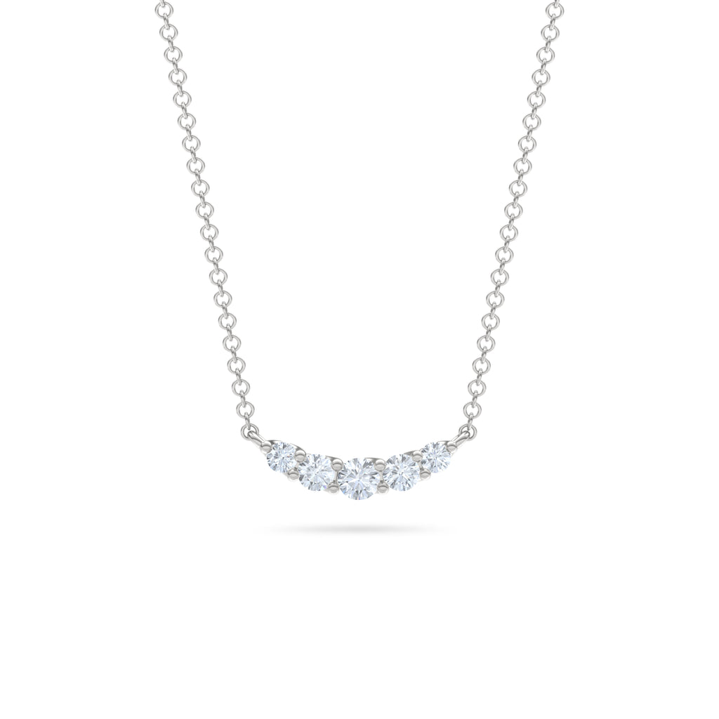 Legacy 0.50ct Round Cut Lab Diamond Necklace in 18K White Gold