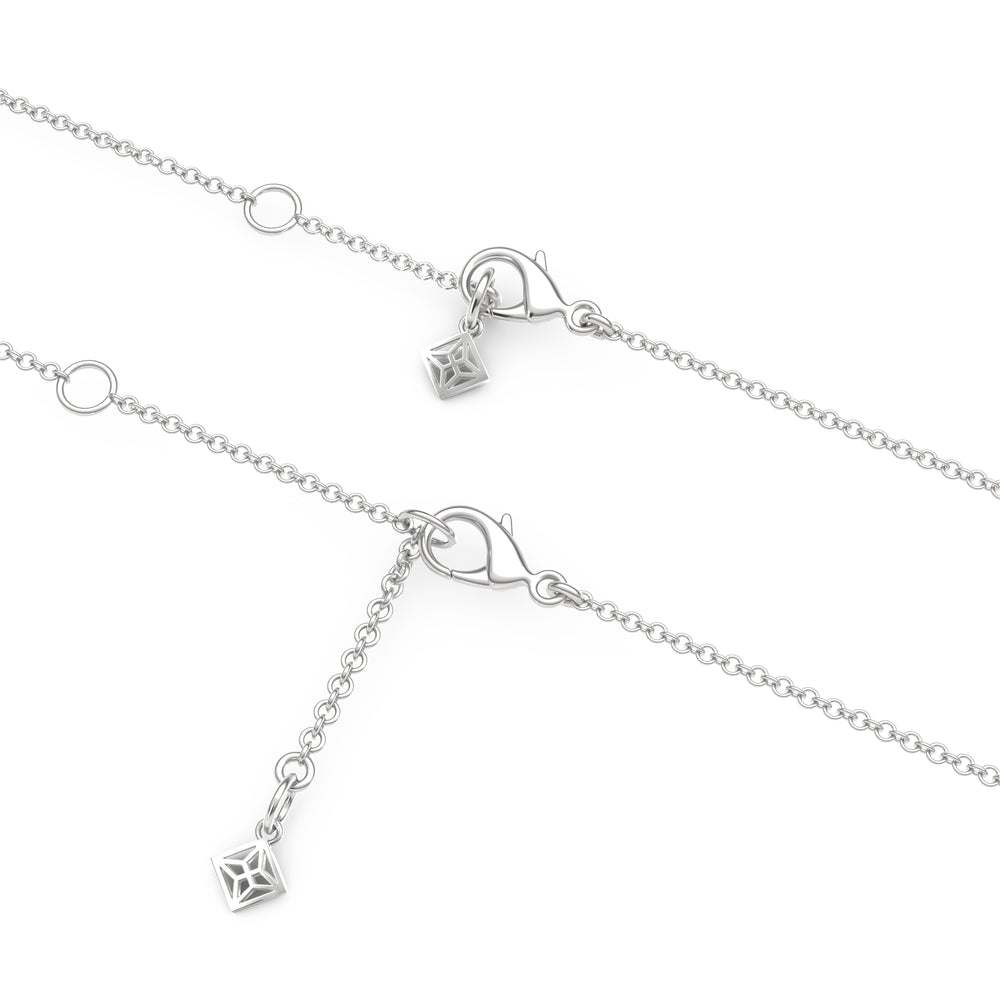 Legacy 0.50ct Round Cut Lab Diamond Necklace in 18K White Gold
