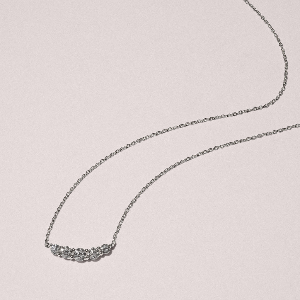 Legacy 0.50ct Round Cut Lab Diamond Necklace in 18K White Gold