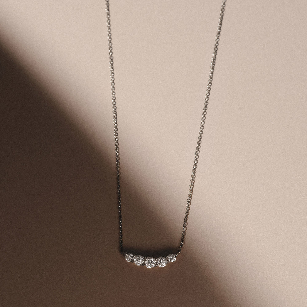 Legacy 0.50ct Round Cut Lab Diamond Necklace in 18K White Gold
