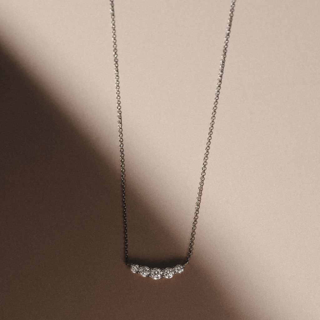 Legacy 0.50ct Round Cut Lab Diamond Necklace in 18K White Gold