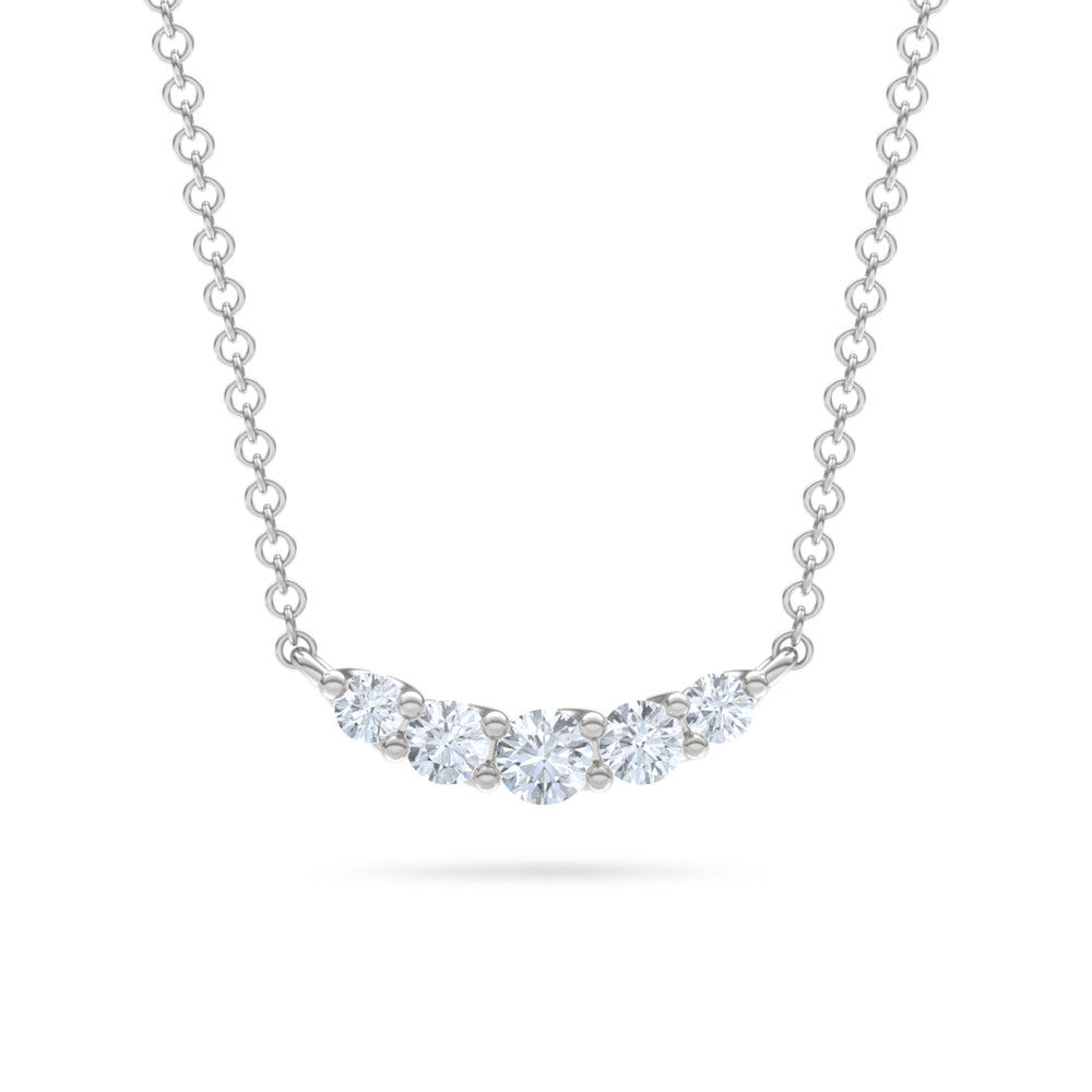 Legacy 0.50ct Round Cut Lab Diamond Necklace in 18K White Gold