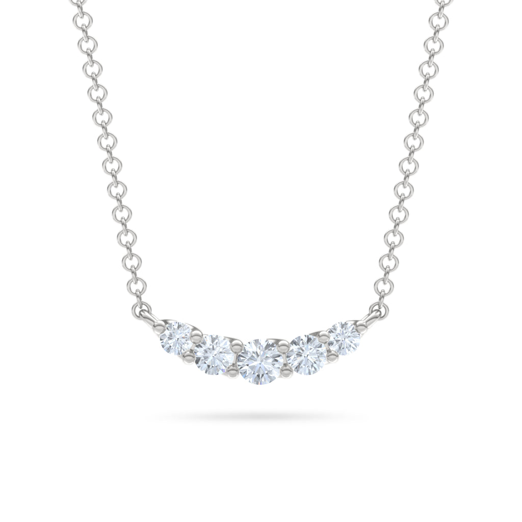 Legacy 0.50ct Round Cut Lab Diamond Necklace in 18K White Gold