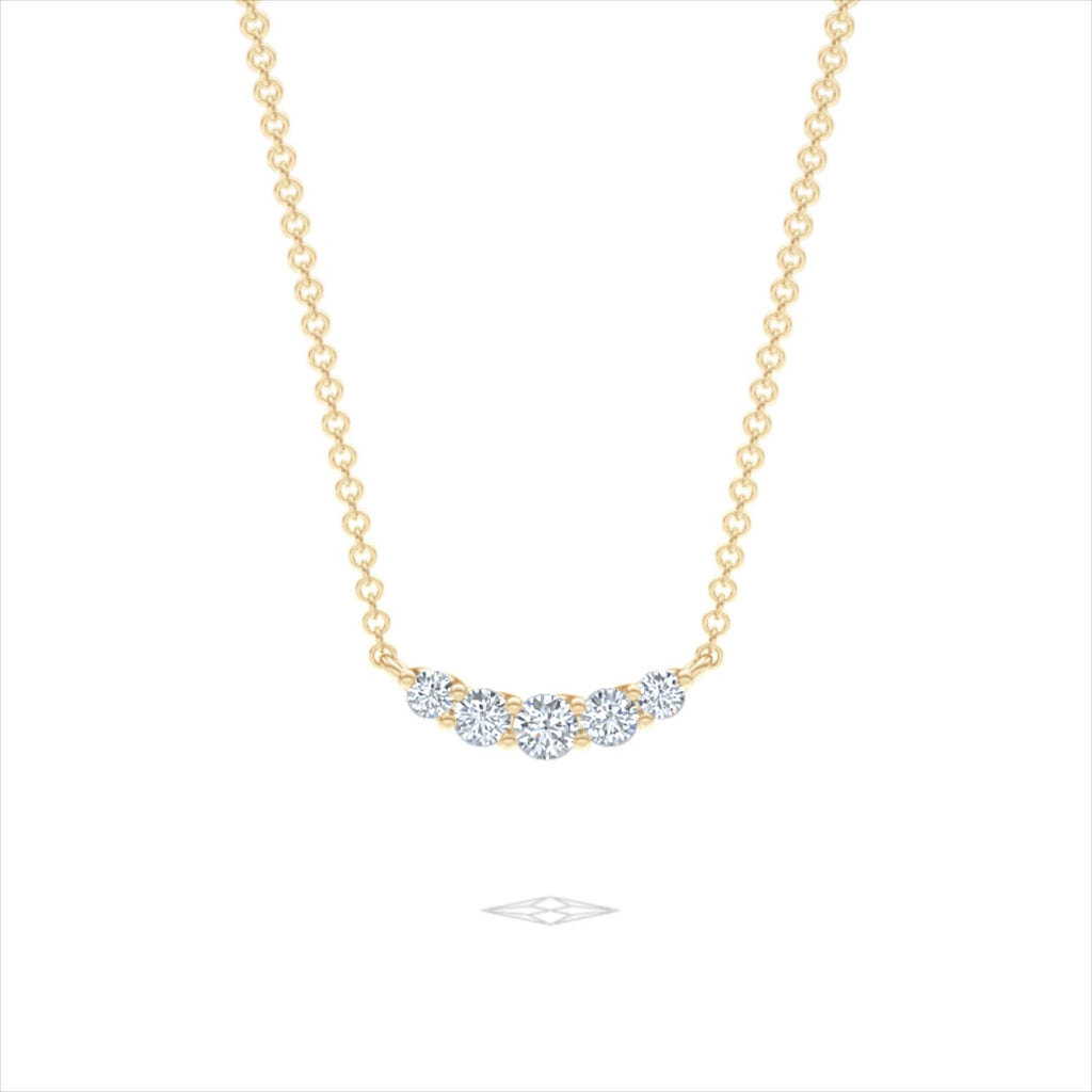 Legacy 0.50ct Round Cut Lab Diamond Necklace in 18K Yellow Gold