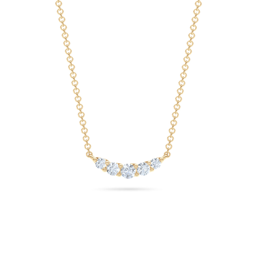 Legacy 0.50ct Round Cut Lab Diamond Necklace in 18K Yellow Gold