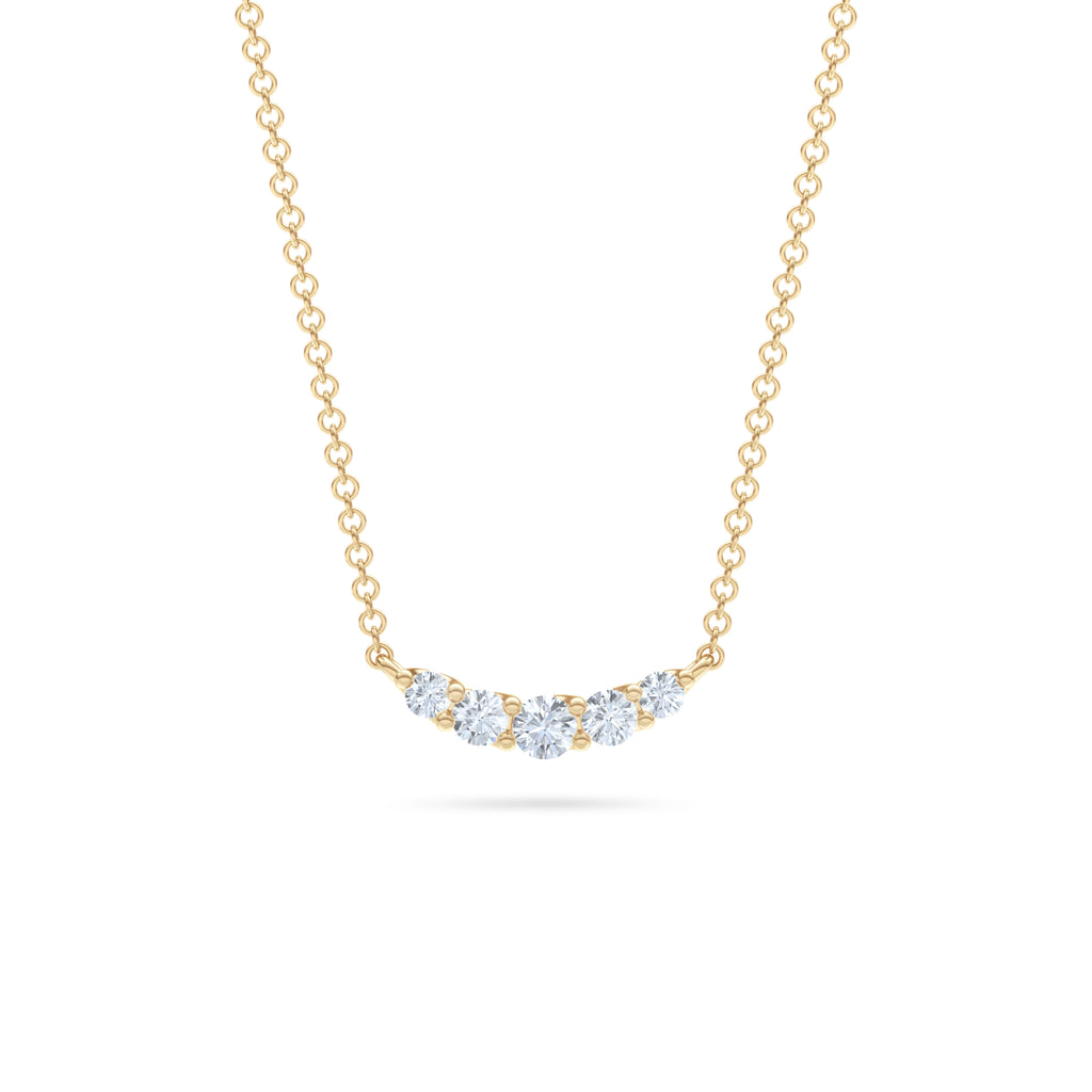 Legacy 0.50ct Round Cut Lab Diamond Necklace in 18K Yellow Gold