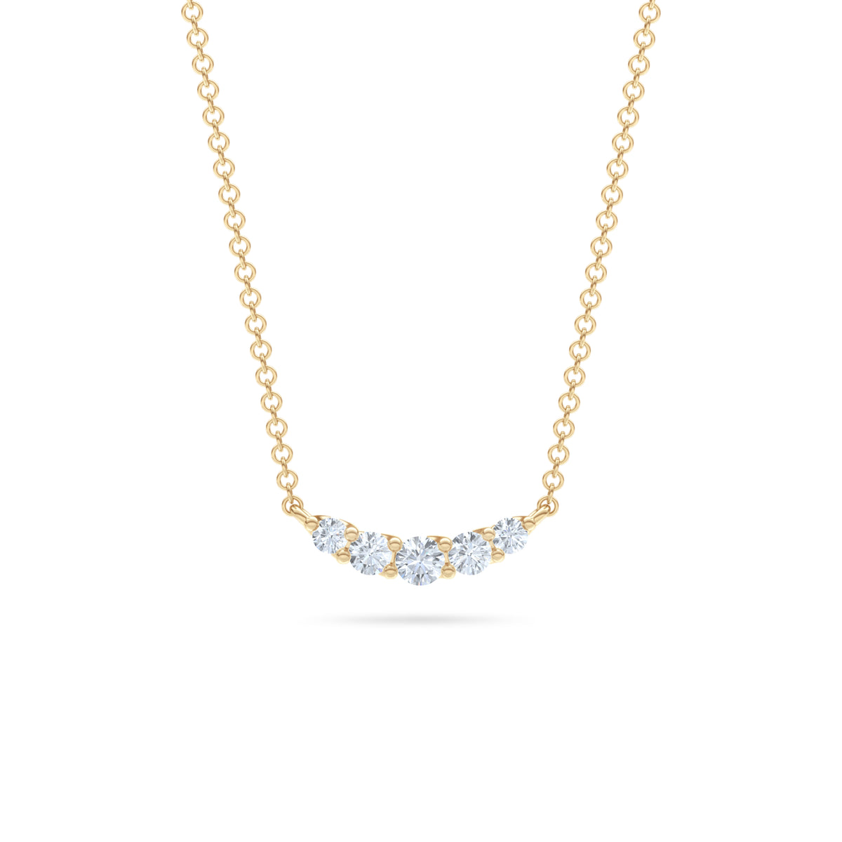 Legacy 0.50ct Round Cut Lab Diamond Necklace in 18K Yellow Gold