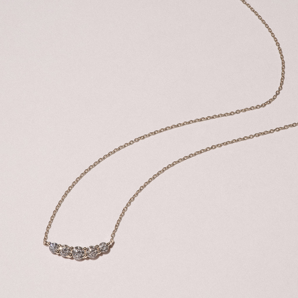 Legacy 0.50ct Round Cut Lab Diamond Necklace in 18K Yellow Gold