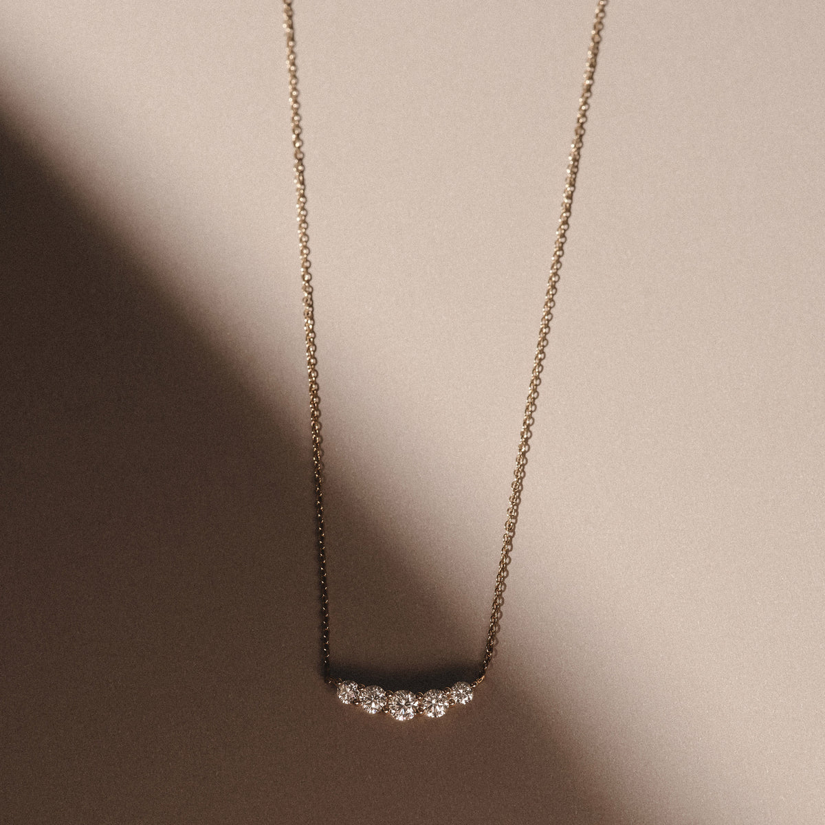 Legacy 0.50ct Round Cut Lab Diamond Necklace in 18K Yellow Gold