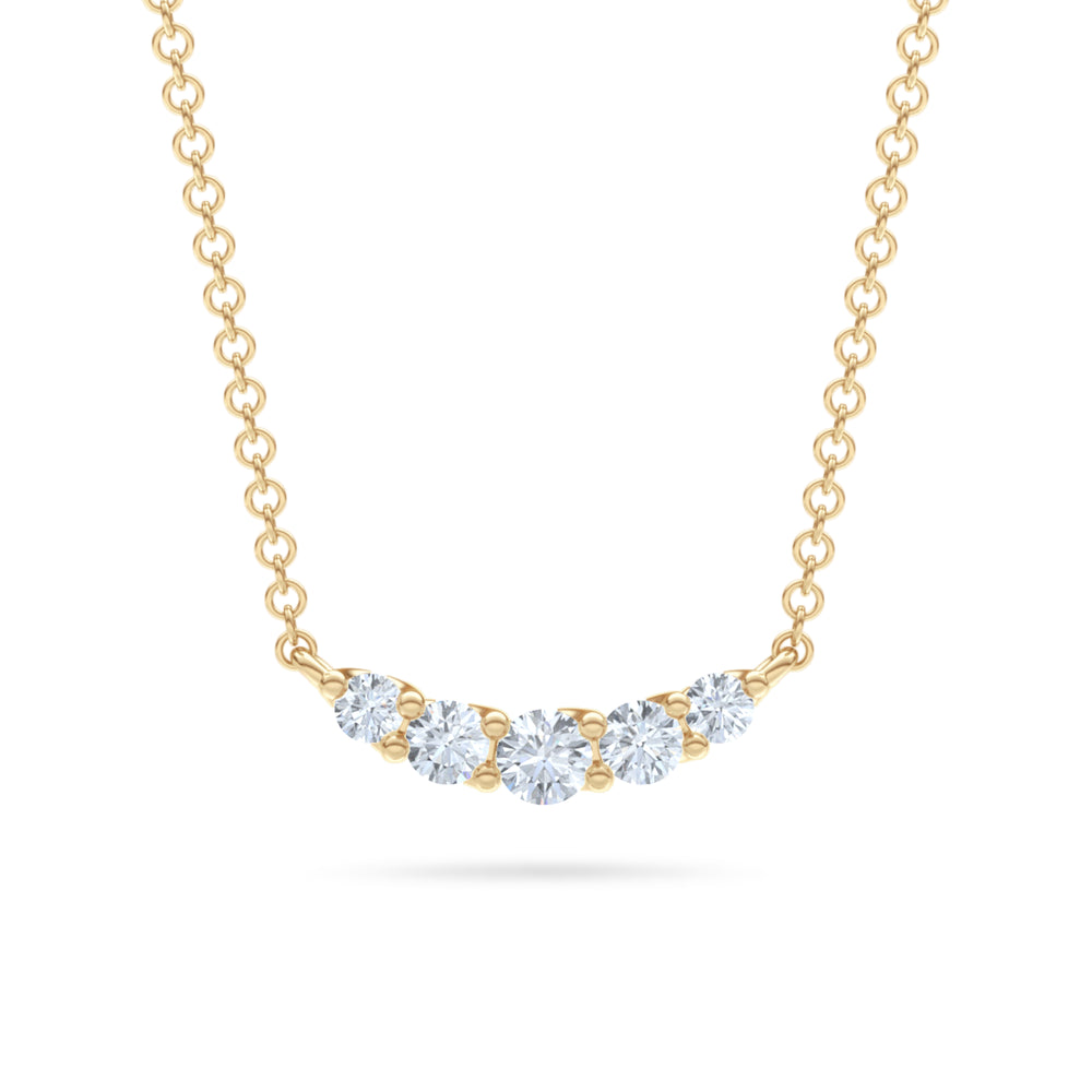 Legacy 0.50ct Round Cut Lab Diamond Necklace in 18K Yellow Gold