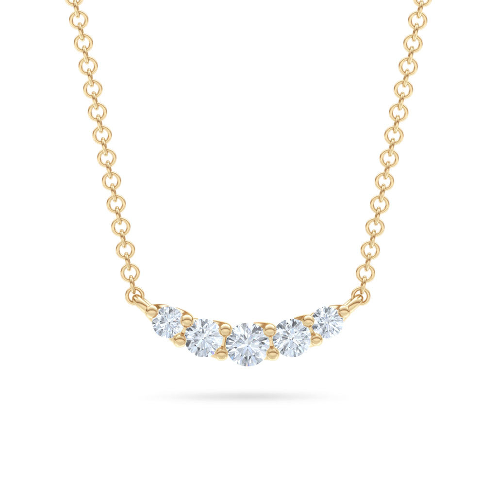 Legacy 0.50ct Round Cut Lab Diamond Necklace in 18K Yellow Gold