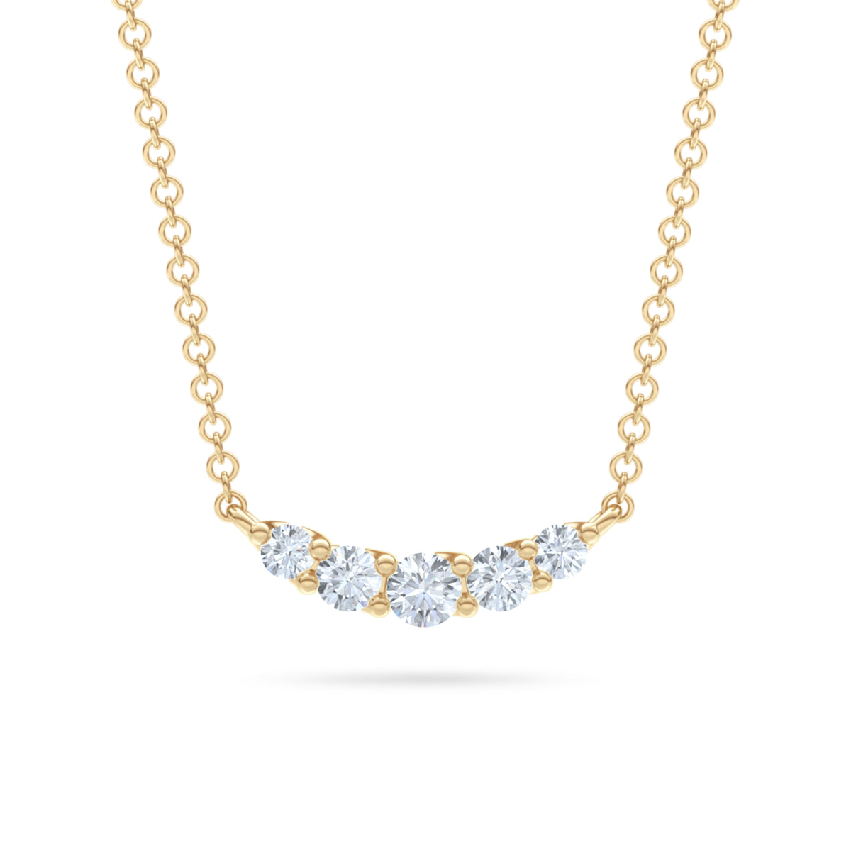 Legacy 0.50ct Round Cut Lab Diamond Necklace in 18K Yellow Gold