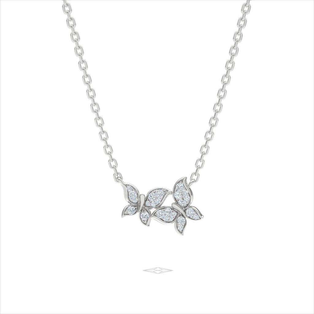 Papillon 0.20ct Lab Diamond Necklace in Sterling Silver