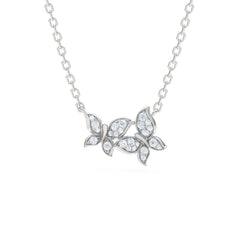 Papillon 0.20ct Lab Diamond Necklace in Sterling Silver