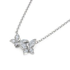 Papillon 0.20ct Lab Diamond Necklace in Sterling Silver