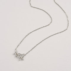 Papillon 0.20ct Lab Diamond Necklace in Sterling Silver