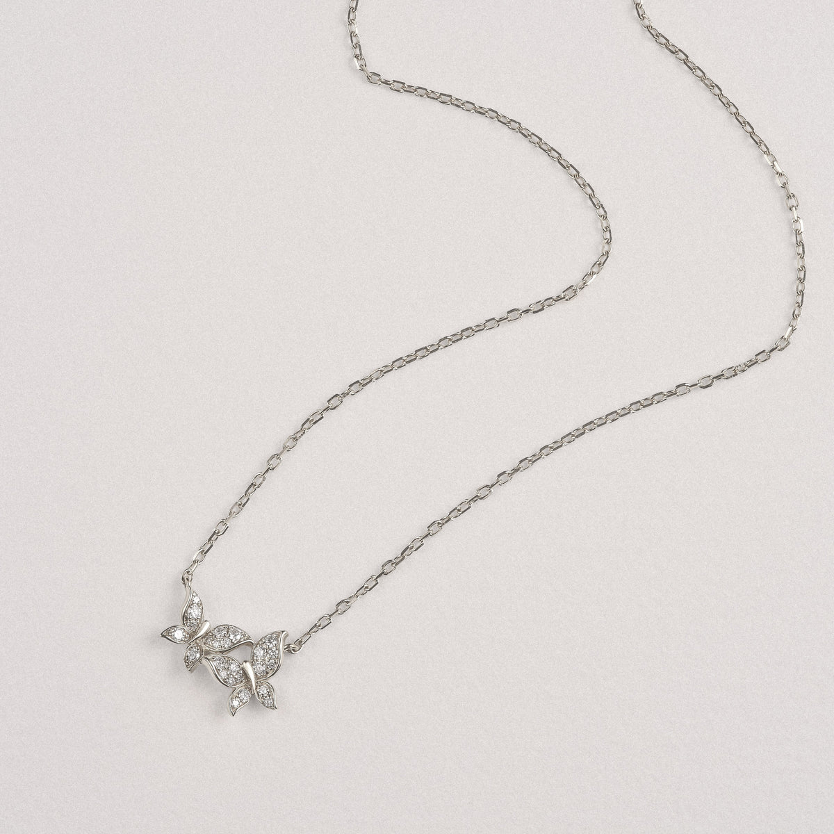 Papillon 0.20ct Lab Diamond Necklace in Sterling Silver