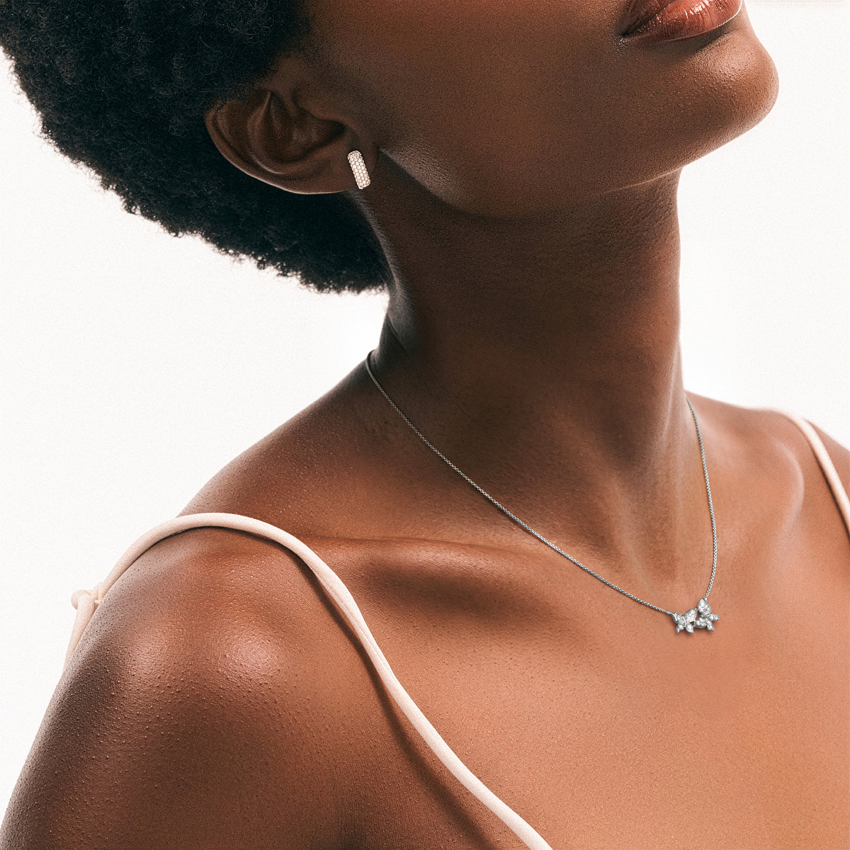 Papillon 0.20ct Lab Diamond Necklace in Sterling Silver