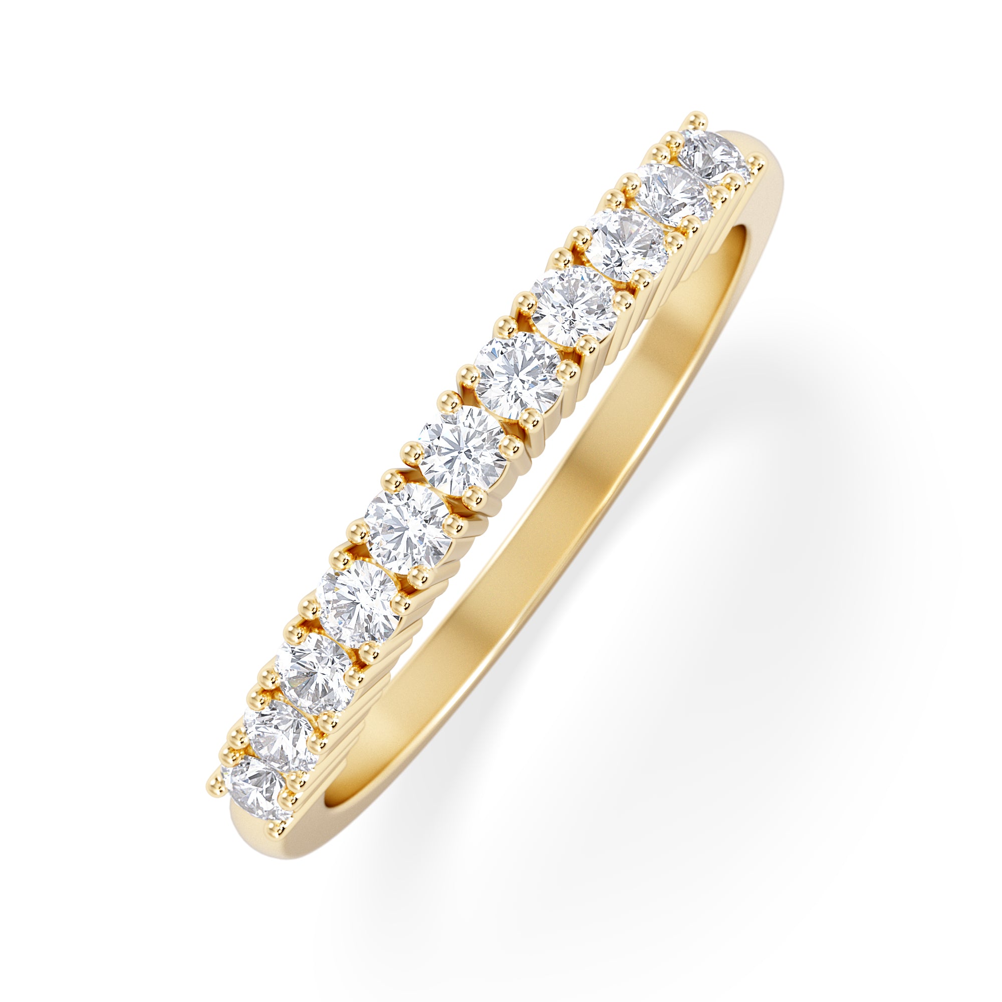 Half Eternity Ring 0.30CT Lab 9K Yellow Gold