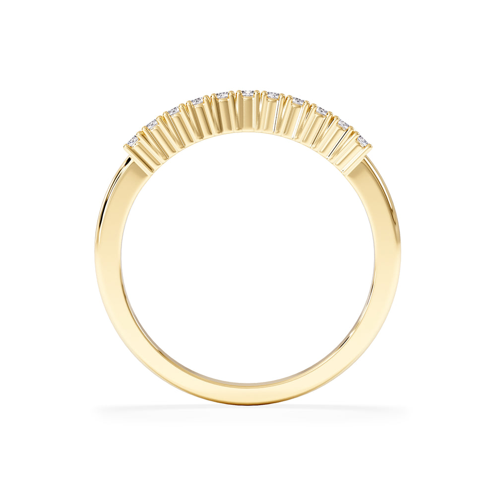 Half Eternity Ring Lab Diamond 9K Yellow Gold 0.15CT