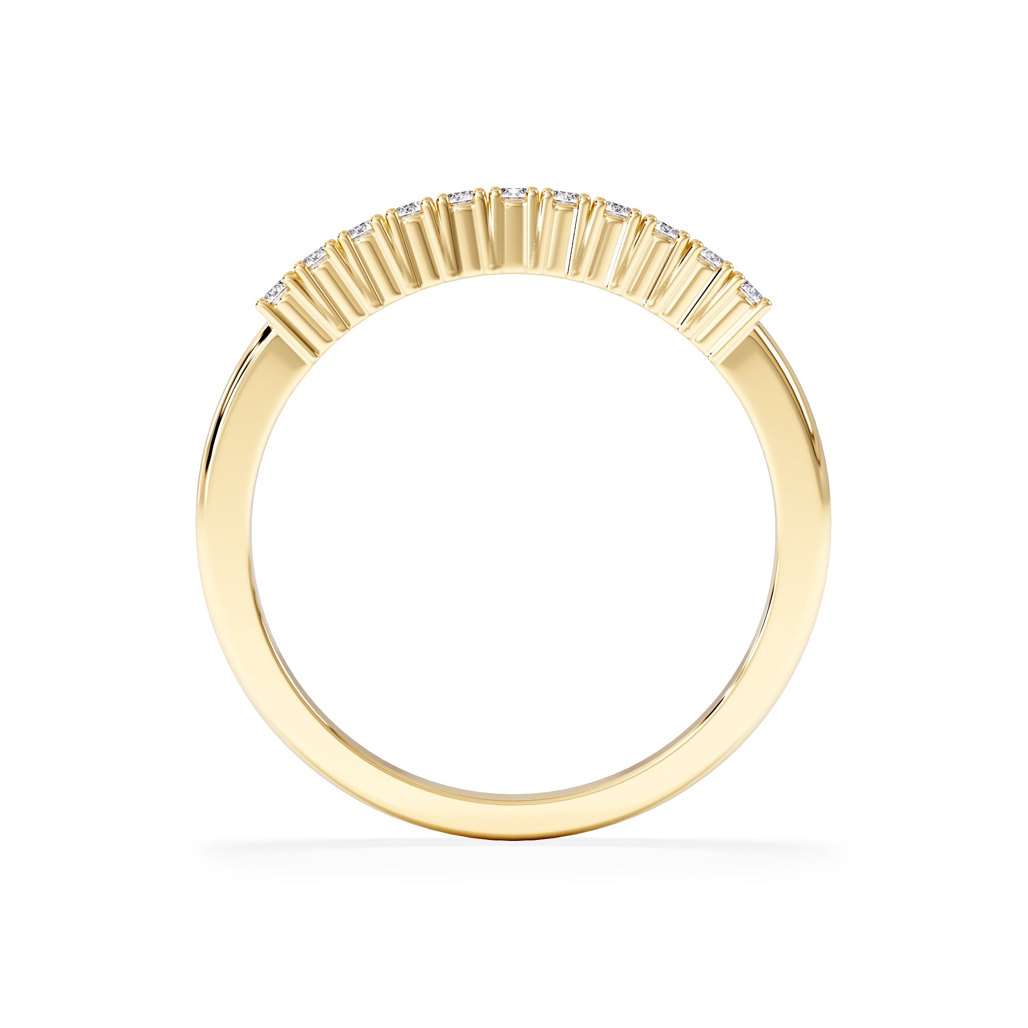 Half Eternity Ring Lab Diamond 9K Yellow Gold 0.15CT
