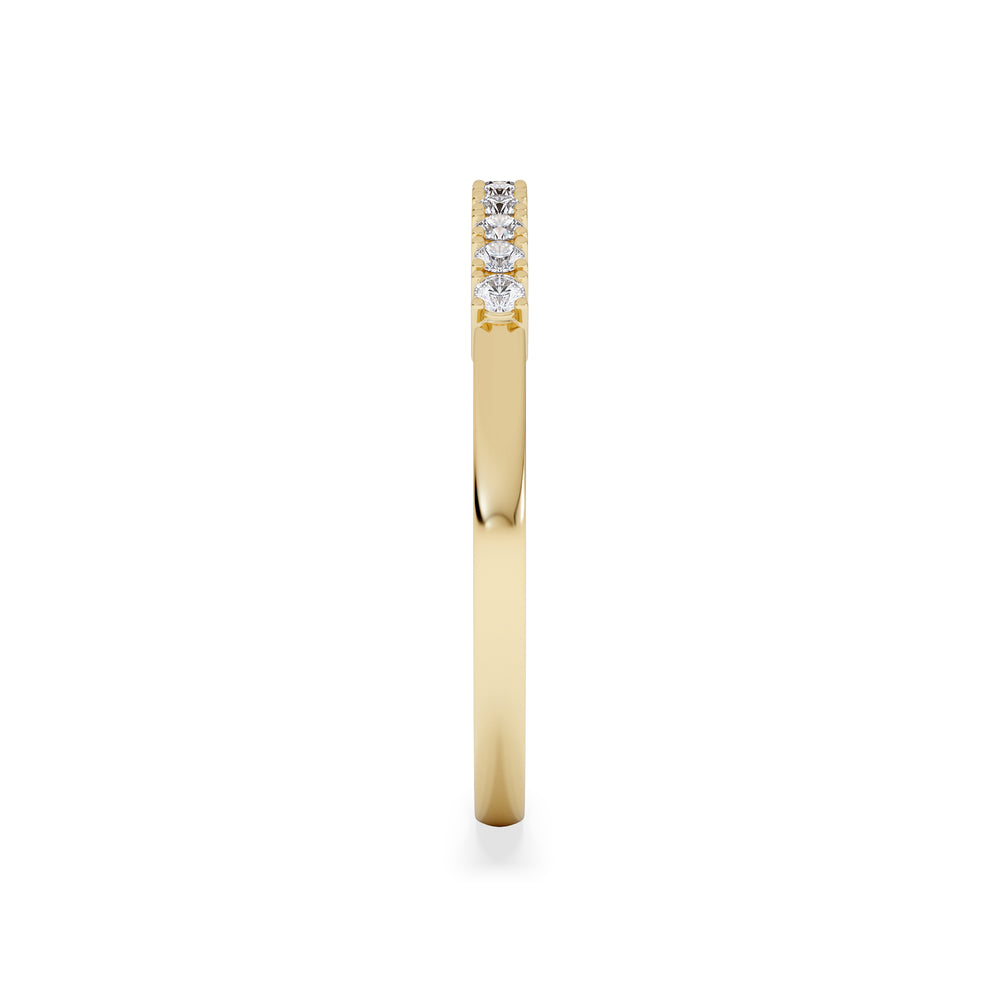 Half Eternity Ring Lab Diamond 9K Yellow Gold 0.15CT