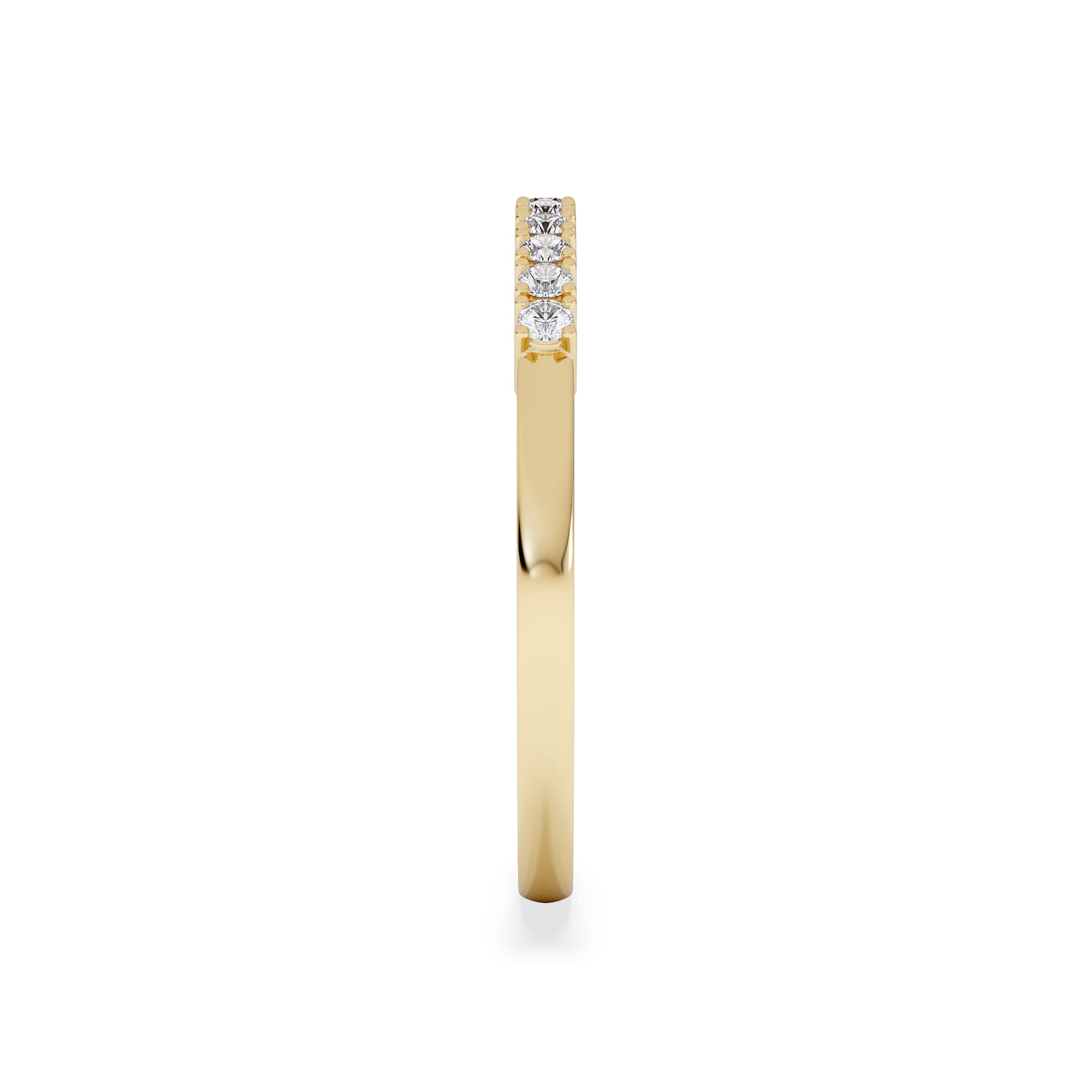 Half Eternity Ring Lab Diamond 9K Yellow Gold 0.15CT