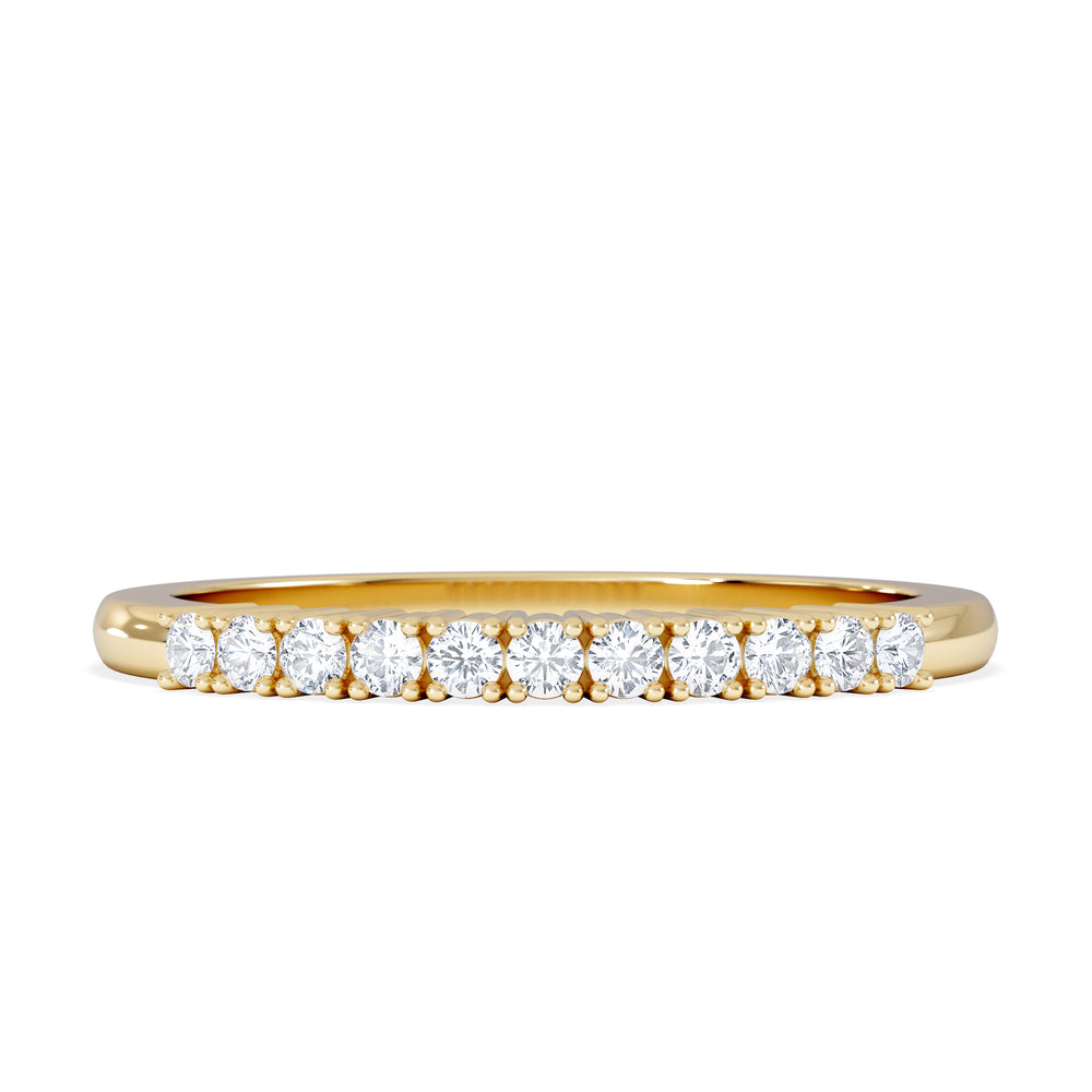 Half Eternity Ring Lab Diamond 9K Yellow Gold 0.15CT