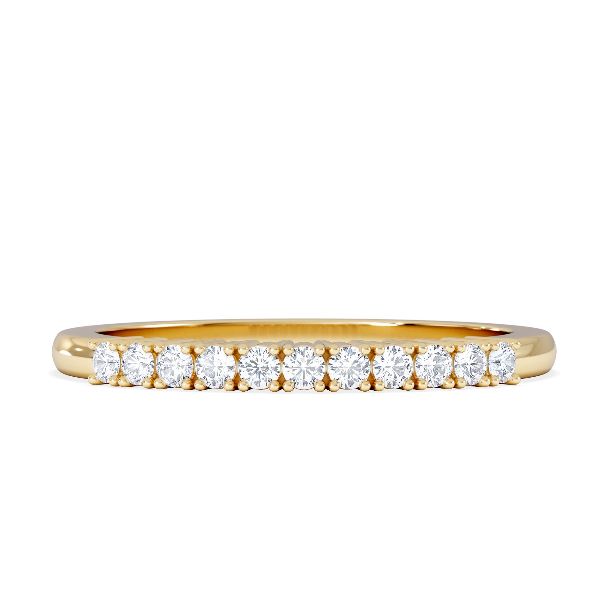 Half Eternity Ring Lab Diamond 9K Yellow Gold 0.15CT