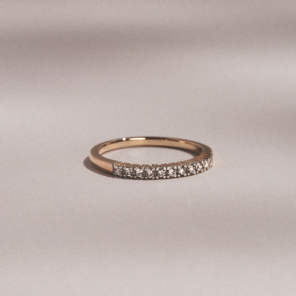 Twilight Lab Diamond Half Eternity Ring 0.15ct in 9K Gold