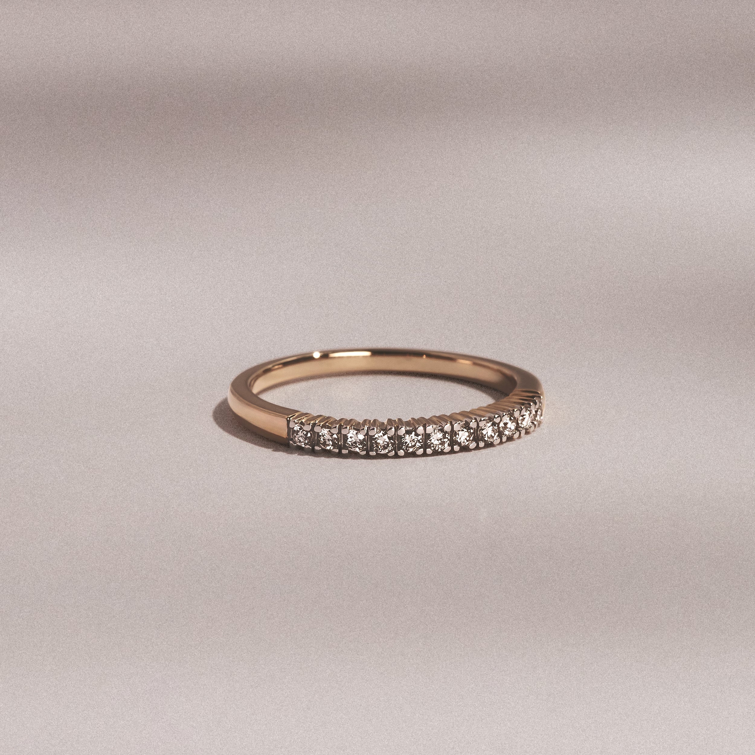 Half Eternity Ring Lab Diamond 9K Yellow Gold 0.15CT