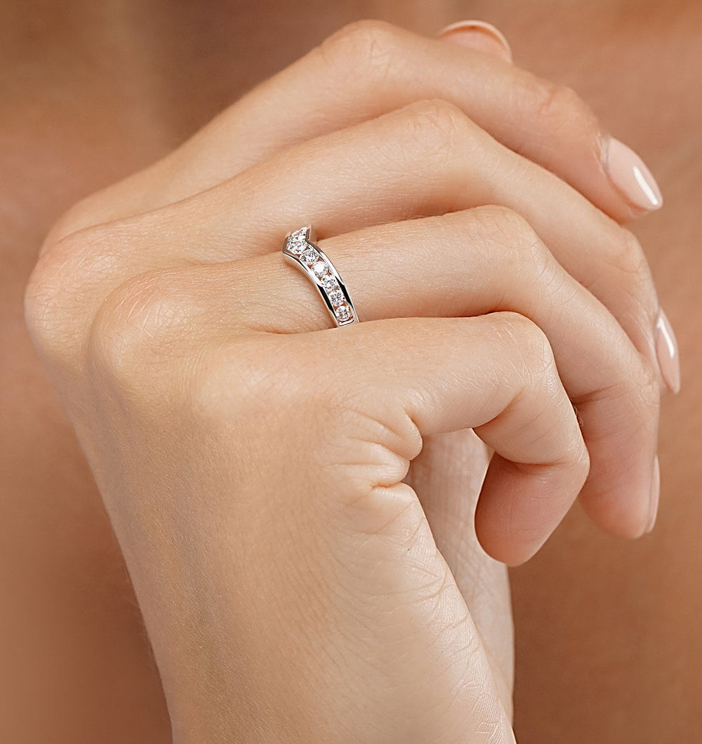 Lab Diamond Wishbone Ring 0.50ct H/Si in 9K Gold