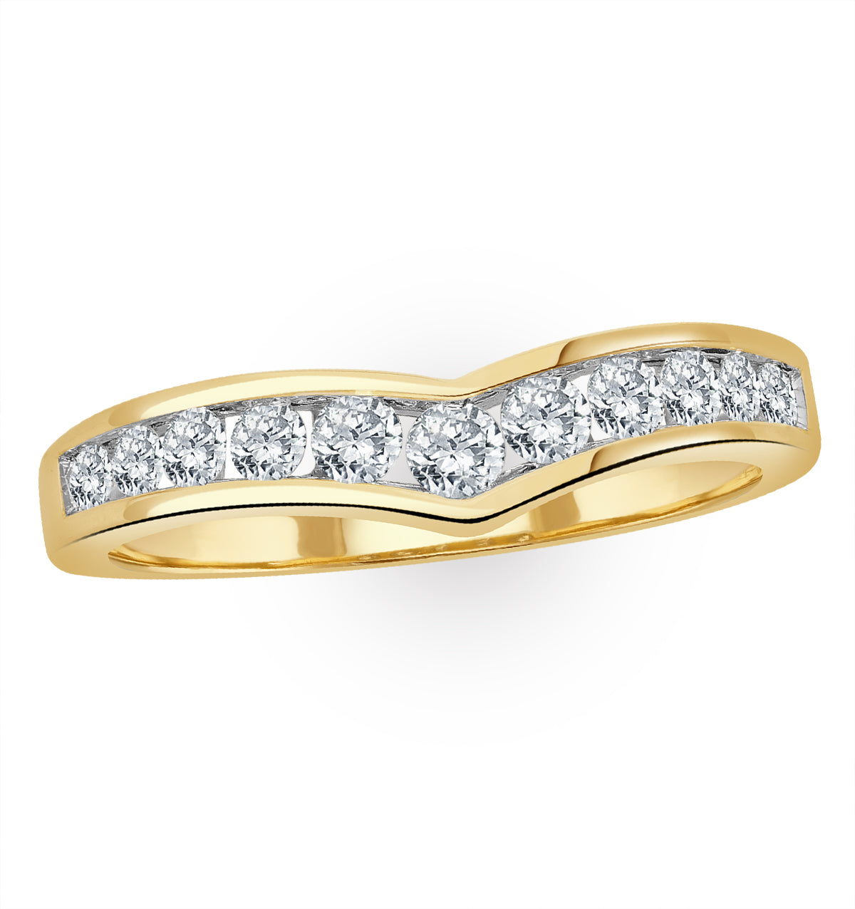 Lab Diamond Wishbone Ring 0.50ct H/Si in 9K Gold