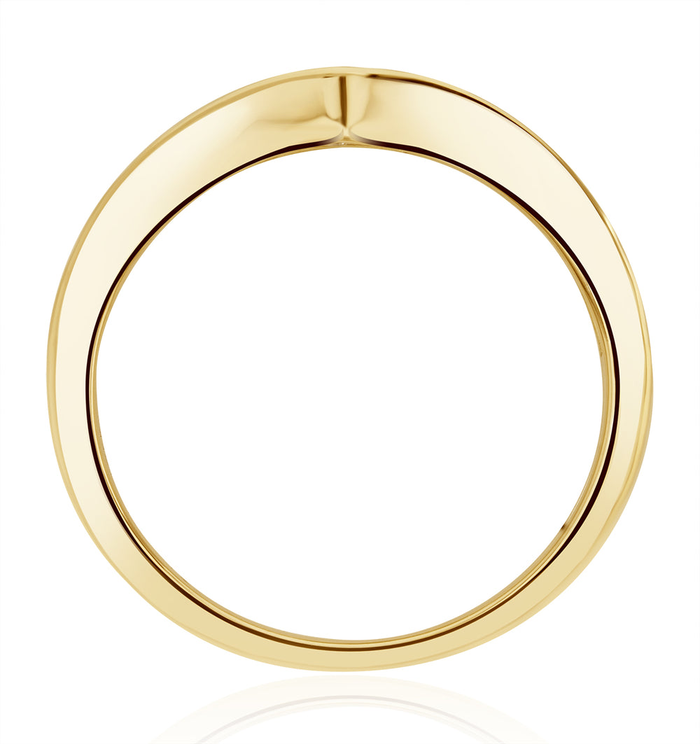 Lab Diamond Wishbone Ring 0.50ct H/Si in 9K Gold